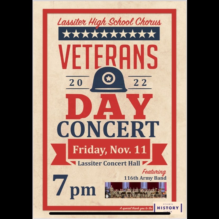 Lassiter HS Chorus to hold free Veterans Day concert Friday East Cobb