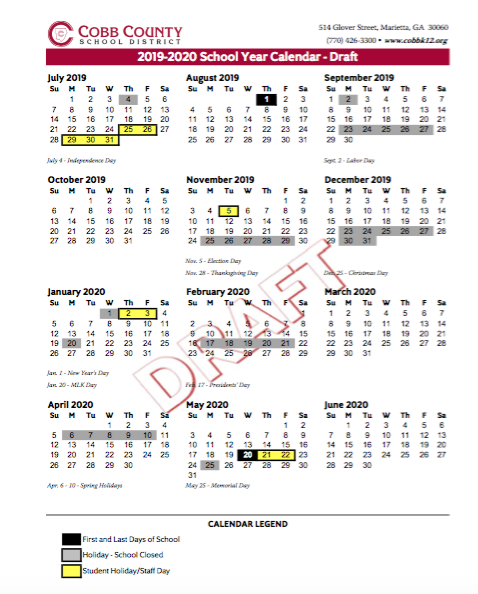 Cobb school calendar adoption for 2018-20 years expected tonight | East